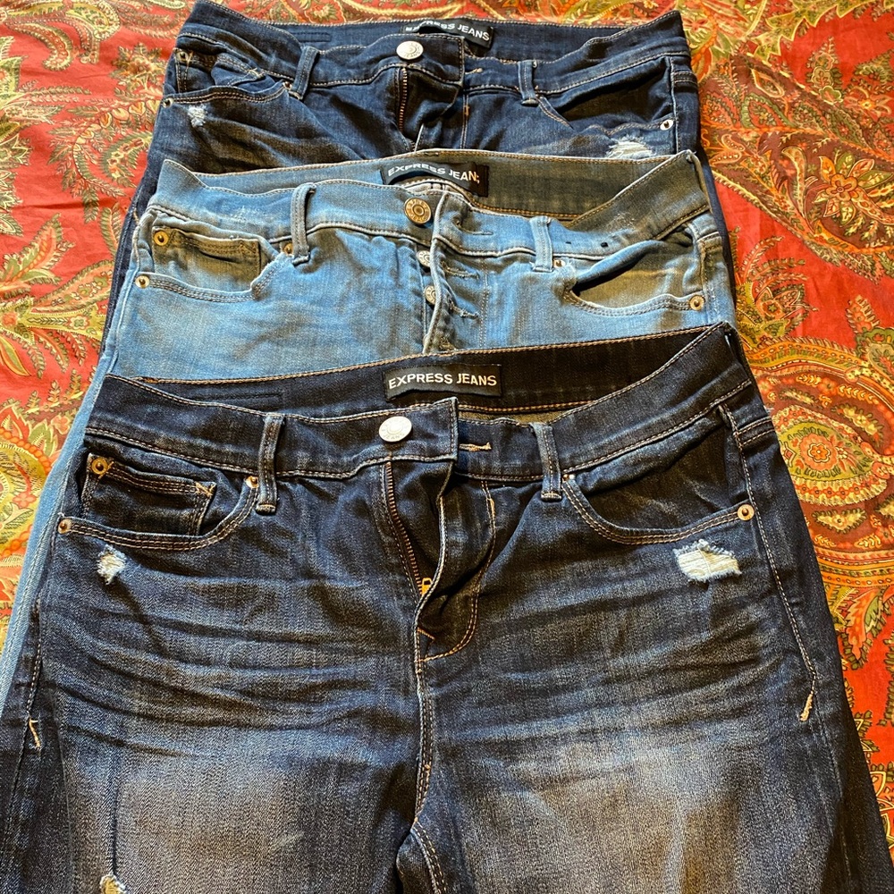 Three pairs of express jeans